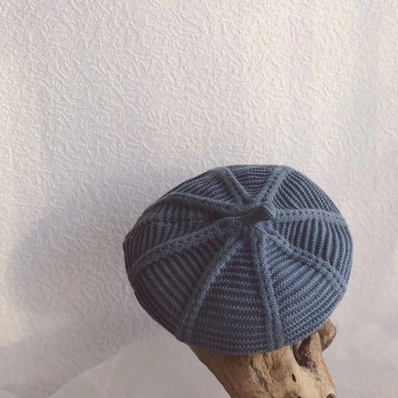 Raindrops Little Girls Beret Hat Grey Wool Warmth Fashion Accessory for Autumn Kids 1Pcs