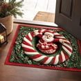 thumbnail image 7 of PoyoKee Christmas Decorations, Crystal Velvet 3D Santa Print Bathroom Rugs, Bath Mat for Entryway Porch Sink, Washable Rug for Household Indoor Xmas Decor, 7 of 7