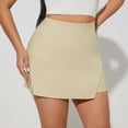 thumbnail image 2 of Gsakboxl Skirts for Women Zipper A Line Skort Asymmetric Hem Fashion Casual Business Office Mini Skirt Shorts for Ladies L, 2 of 7