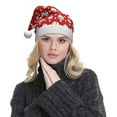 thumbnail image 5 of KLL Christmas Hats for Adults Plush Cute Baseball Print Santa Hat Xmas Fluffy Santa Claus Hat for Women Men, 5 of 6