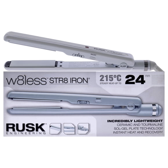 Plancha alisadora de cerámica y turmalina Rusk IROW8LS2510 Blanco 1 pulgada