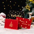 thumbnail image 4 of 3 juegos de tarjetas de felicitación de bronceado de negocios Tarjetas pequeñas de bricolaje de Navidad Invitaciones de fiesta de Navidad Deseos de vacaciones Feliz Navidad gracias conjunto de tarjeta, 4 of 4
