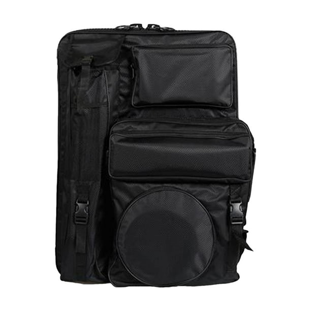Estuche para portafolios de arte, bolsa de transporte para pantallas, pinceles y viajes. negro