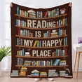 thumbnail image 1 of Ctnporpo A Blanket for Book Lovers with Warm and Comfortable Pattern Design and of Books and Reading It Is Perfect for Home Study and Outdoor Reading. It Is An Ideal Gift Choice Wool Blanket, 1 of 7