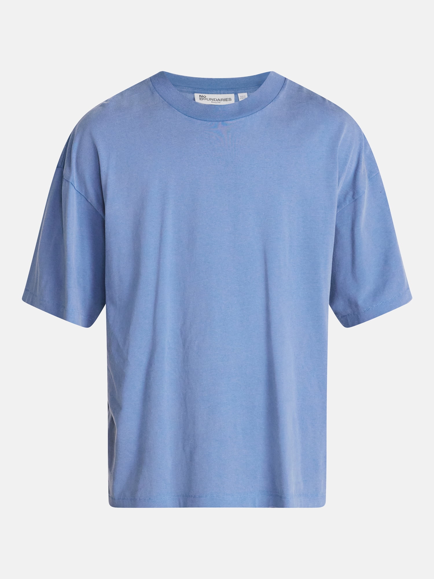No Boundaries Men's Oversized Boxy Tee Shirt with Short Sleeves, XS-4XLT