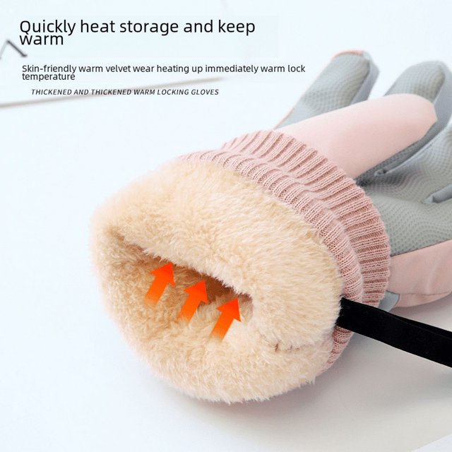 Guantes de esquí para hombres y mujeres, gruesos, cálidos, resistentes al viento, al frío, repelentes al agua, pantalla táctil, para montar al aire libre, guantes de invierno para parejas