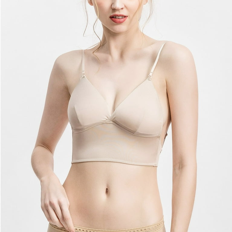 Buy ToBeInStyle Women's Deep Plunge Convertible V Bra - Beige - 32B at