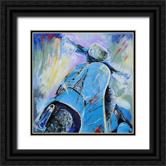 Colle, Pasquale 12x12 Black Ornate Wood Framed with Double Matting Museum Art Print Titled - Vespa III