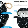 thumbnail image 2 of Silicone Airpods Pro 2nd/1st Generation Case, YOMPLOW Soft Case Cover Flexible for iPod Pro Case Print Cover for Women Girls with Keychain - Moon/Star, 2 of 7