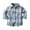 Light Blue, variant on Toddler Kids Boys Girls Flannel Plaid Shirt Shacket Jacket Long Sleeve Lapel Button Down Pocketed Shirts Regular Fit Casual Fall Coat Outwear Orange 3-6 Months