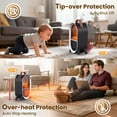 thumbnail image 3 of Calefactor eléctrico portátil tipo chimenea Riseon 1500 W con llama 3D, 3 of 9