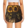 thumbnail image 2 of Lsque Rustic Sunflower Bouquet Printed Women's Running Shorts with Liner Pockets,Elastic Quick Dry Workout Athletic Gym Yoga Shorts,Womens High Waist Shorts-Small, 2 of 9