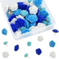 thumbnail image 1 of Paquete de 40 chinchetas de flores de color rosa violeta con degradado, chinchetas decorativas (azul), 1 of 5