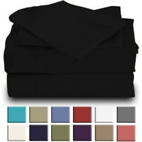 Mutlu Home Goods Rayon Made From Bamboo Sheets Set, Twin Black Sheets -Deep Pockets-Available in Queen,King,Full,California King,Twin,Twin XL-Wrinkle Free-Ultrasoft-3 Pieces, Twin, Black