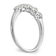 thumbnail image 6 of 14K White Gold Ring Band Wedding Diamond Round 5-Stone , Size 6, 6 of 7