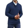 thumbnail image 2 of JTieacloth Casual Mens Sweaters Knit Sweater Coat Fashionable Slim Fit Crewneck Pullover Sweater For Casual Wear And Outdoor Activities(Blue), 2 of 3