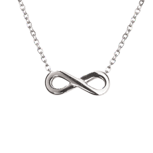 Collar Infinito LuckyLy Eva Acero Inoxidable Plateado UNITALLA