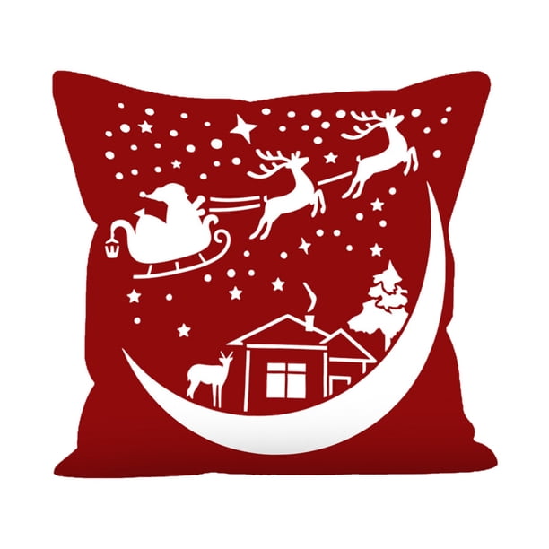 Fundas de Almohada de Navidad Funda de Almohada Super Suave de Navidad, Funda de Almohada de Sofá Impresa de Santa Claus, Funda de Cojín de Decoración de Estudio de Santa Claus