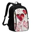 thumbnail image 1 of Easygdp Textured Heart Abstract Art Mochila para Laptop de Viaje con Puerto USB, Mochila para Laptop con Puerto de Carga USB para Mujeres y Hombres, 1 of 7