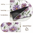 thumbnail image 6 of Purple Spring Floral Round Area Rug 4Ft Washable Circle Rugs for Bedroom Dining Room, Summer Botanical Bee Floral Daisy Non-Slip Carpet Floor Mats Indoor Outdoor Carpet Runner Aesthetic Home Decor, 6 of 8