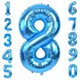 thumbnail image 1 of Globo LVMOQIQIU, lámina azul, número 8, decoración de fiesta de 40 pulgadas, 1 of 7
