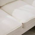 thumbnail image 5 of Triple Tree Modular L-Shaped Chenille Sectional Sofa with Gold-Plated Feet, Beige, 5 of 7