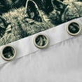 thumbnail image 4 of jejeloiu Safari Animal Wolf Blackout Curtains Set of 2 (52x84 Each),Beige Black Window Curtains For Kids, 4 of 6