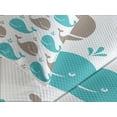 thumbnail image 4 of Ambesonne Whale Quilted Bedspread Set 3 Pcs, Smiling Fish in Ocean, King Size, Tan Turquoise White, 4 of 5