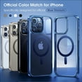 thumbnail image 2 of Dteck Official Color Match for iPhone 15 Plus Case, Compatible with MagSafe, Non-Yellowing Clear Plating Bumper Shockproof Strong Magnetic Cover for iPhone 15 Plus,Blue, 2 of 6