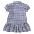 thumbnail image 5 of FYDUU Plaid Dress For Girls Classic Plaid A-Line School Dresses With Collar Short Sleeve Sundress Kids Gingham Dress Casual Wear 4-5 Years, 5 of 9