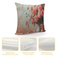 thumbnail image 4 of Pratyus Square Roses Home Furnishing Short Plush Printed Double-Sided Decorative Throw Pillow Cover, Ideal for Living Room, Bedroom, Car - Theme: Roses 24x24in, 4 of 5