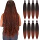 thumbnail image 1 of Alrence Cabello trenzado preestirado Trenza larga 30 pulgadas 8 paquetes Extensiones de cabello trenzado profesional Trenzas torcidas de ganchillo sintético (30 pulgadas T1B/350), 1 of 2