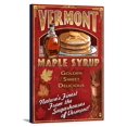 thumbnail image 1 of Vermont - Maple Syrup Vintage Sign - Lantern Press Artwork (12x18 Gallery Wrapped Stretched Canvas), 1 of 4