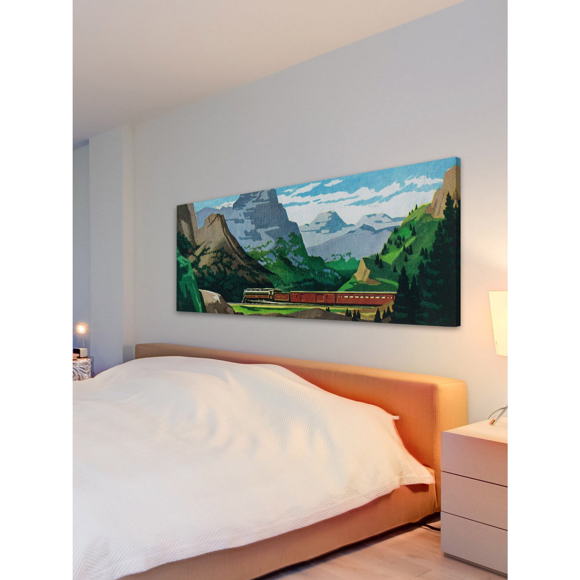 MARMONT HILL - 'Canadian Rockies' Painting Print on Wrapped Canvas - Multi-Color 45 x 15