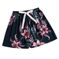 thumbnail image 2 of Haivin Women's Casual Pajama Shorts, Loose Fit with Elastic Waist, Floral Print Sleepwear Shorts for Home and Lounge, 2 of 5