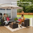 thumbnail image 2 of Patio Furniture Set Clearance, 5 Pieces Outdoor Conversation Set with Wicker Sofa Set and Tempered Glass Table for Garden & Backyard, Gray, 2 of 6