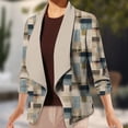thumbnail image 1 of Vedolay Womens Jackets Womens Plus Size Elegant Split Long Sleeve Open Front Office Blazer Jacket,Beige XXL, 1 of 3