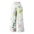 thumbnail image 5 of COSFO Casual Women Pants High Elastic Waisted Palazzo Floral Yellow Wide Leg Pants Loose with Pocket Pants, 5 of 5