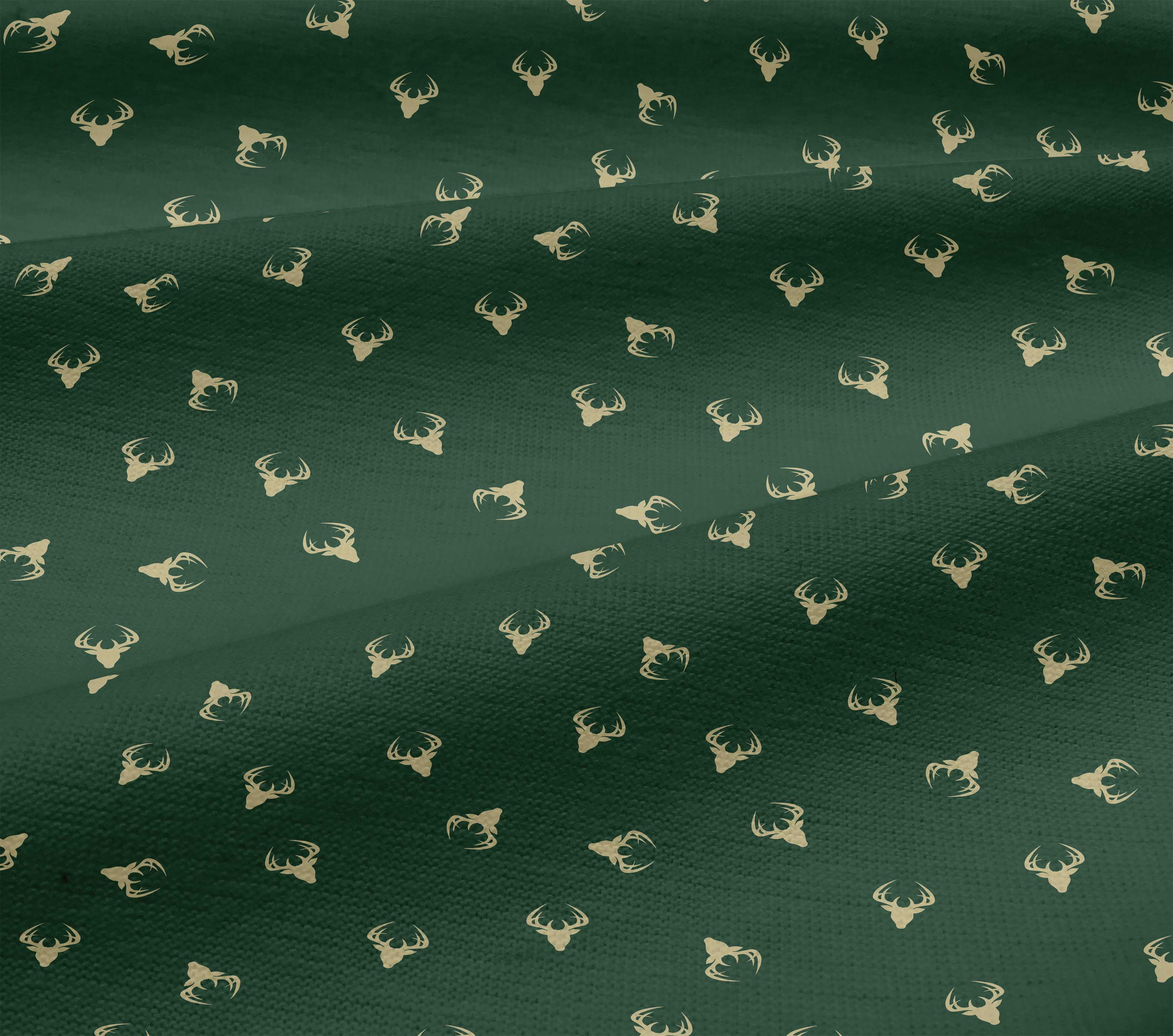 oneOone Cotton Jersey Green Fabric Christmas Sewing Material Print Fabric By The Yard 58 Inch Wide