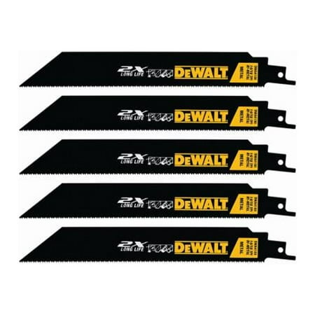 UPC: 0885911254557 | DEWALT Reciprocating Saw Blades  8-Inch  14/18TPI  5-Pack DWA4188