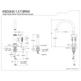 thumbnail image 5 of Kingston Brass KSD2437RNX Ostro Single-Handle 2-Hole Deck Mount Kitchen Faucet in Brushed Brass, 5 of 7