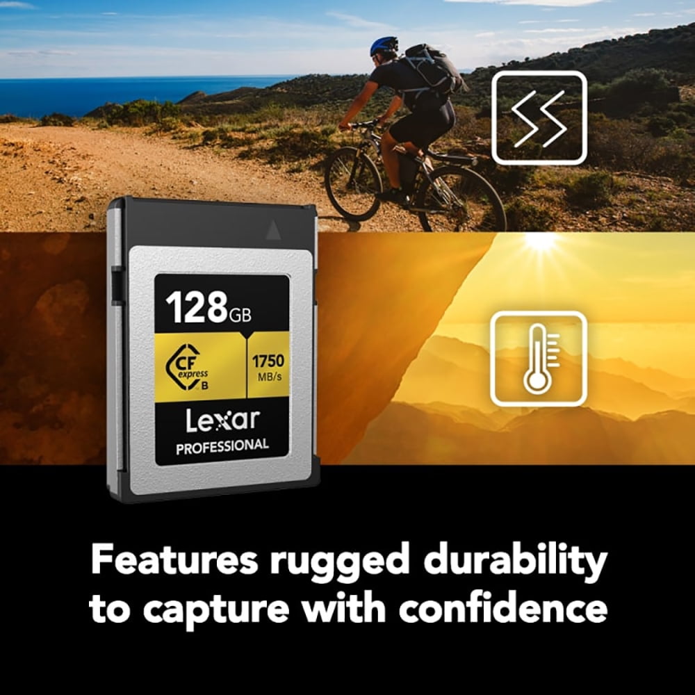 Lexar 128GB Professional CFexpress Type B Card GOLD Series with