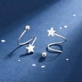 thumbnail image 3 of GKNET 2pcs Stainless Steel Spiral Twisted Lip Ring Tongue Piercing Heart Star Ear WY4-A1, 3 of 9