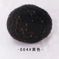thumbnail image 1 of Zhuge Hilo de lana ligera para manualidades, 2 rollos, 262 yardas/100 g, mezcla súper suave y esponjosa para tejer y hacer crochet de gorros, chales, prendas y mantas multicolores, color negro, 1 of 4