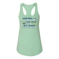 thumbnail image 2 of Wild Bobby, Sometimes It's A Fish Other Times It's A Buzz, Fishing, Women Racerback Tank Top, Mint, Large, 2 of 4