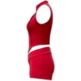 thumbnail image 5 of Short Sets for Women Slim Fit Sleeveless Zip Up Cropped Vest and Shorts 2 Piece Matching Set Going out Sets, 5 of 6