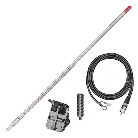 Firestik - Fg4648-W 4 Foot No Ground Plane Cb Single Mirror Mount Antenna Kit In White