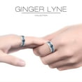 thumbnail image 4 of Ginger Lyne Love Blue Stainless Steel Wedding Band 8mm Ring for Men or Women, 4 of 5