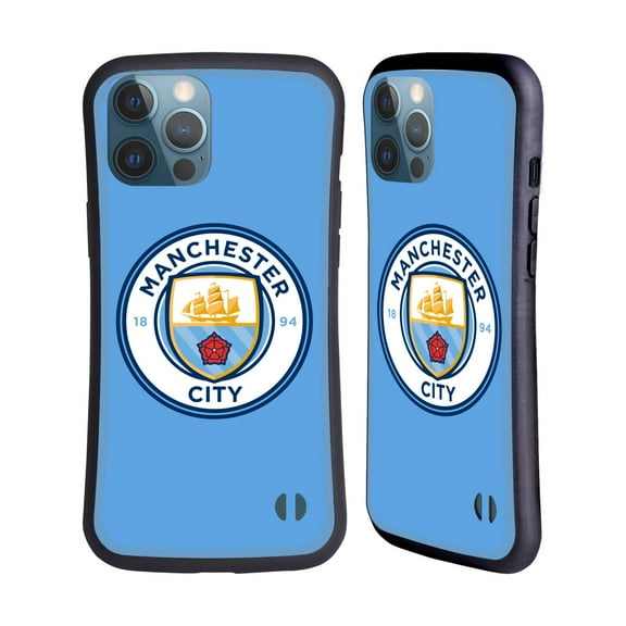 Head Case Designs Officially Licensed Manchester City Man City FC Badge Blue Full Colour Hybrid Case Compatible with Apple iPhone 13 Pro Max