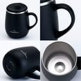 thumbnail image 4 of Grandties 16 oz Wine-Glass Shape Insulated Coffee Mug with Handle - Black, 4 of 5
